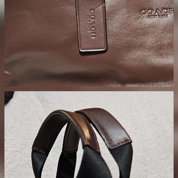 Coach Charles Foldover Whipstitch Tote Buffalo Ebossed - Picture 7 of 10